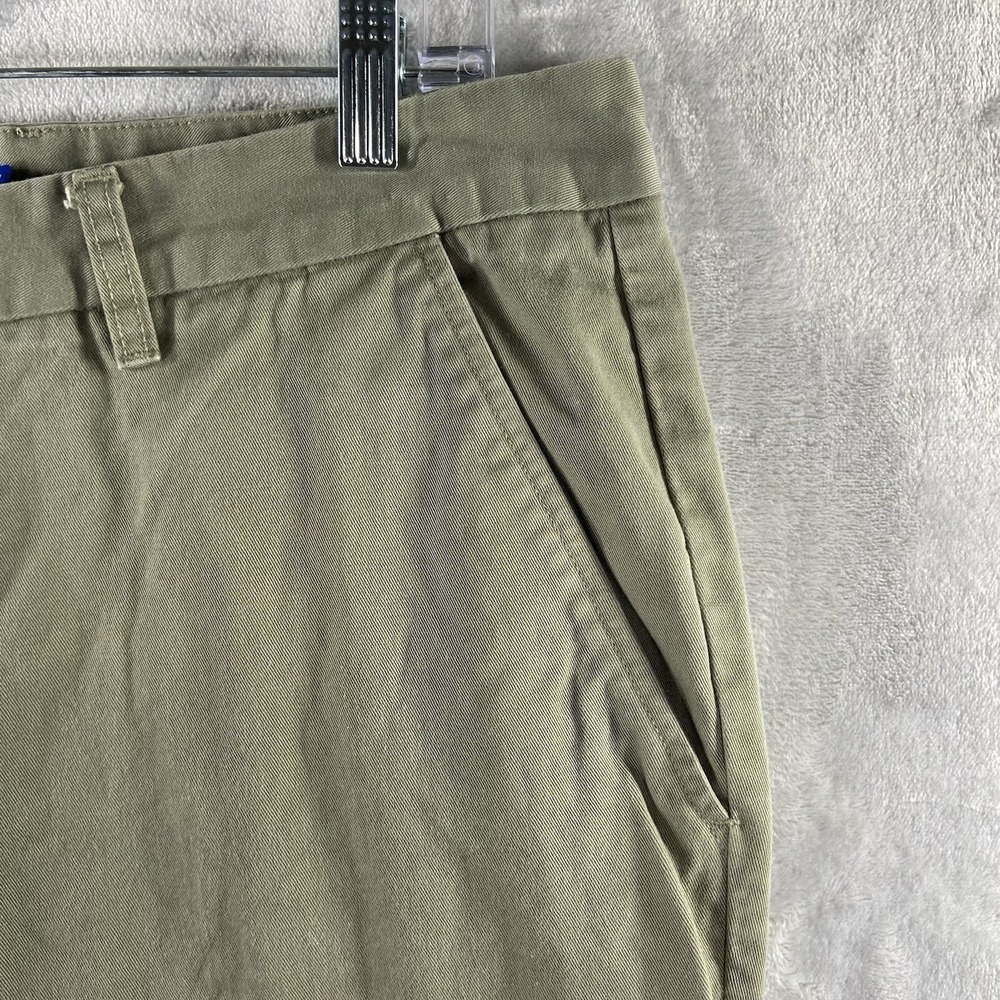 Peter Manning Pants men's 35x28 Chino Classic Fit Green Flat Front Casual Cotton - Picture 7 of 13